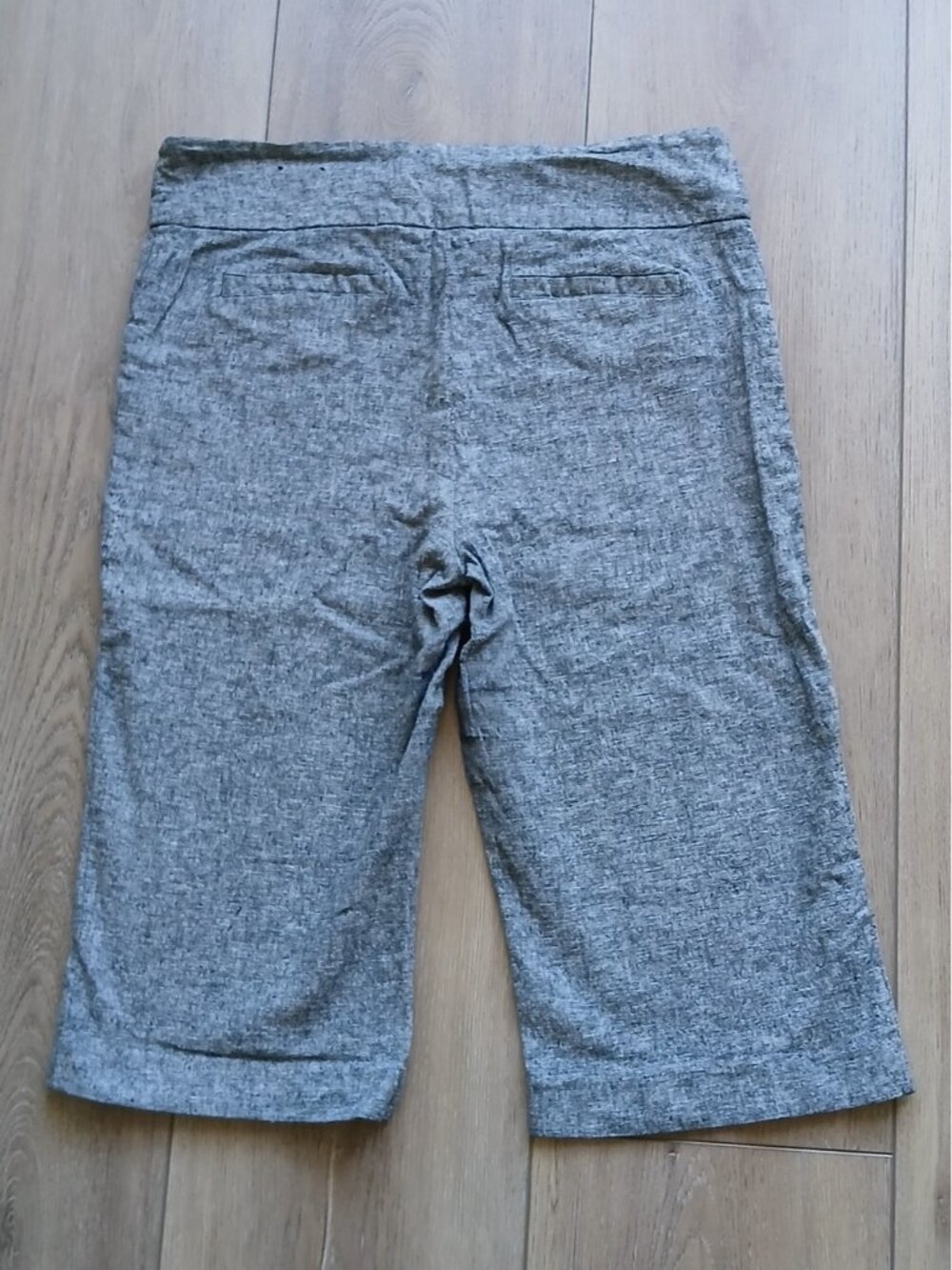 Reitmans Petite Bermuda Shorts Womens 16P Gray Linen Blend Stretch Mid Rise - Picture 8 of 8